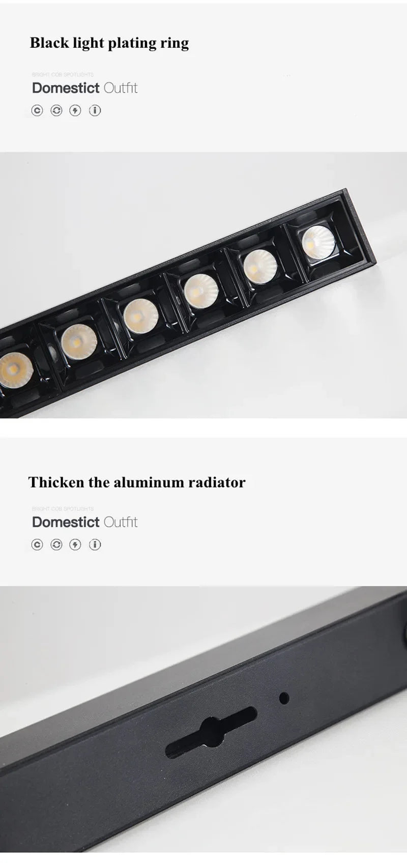 LED Spot Light 10W 20W 30W 40W line light bar creative linear long strip living room corridor light Surface Mount