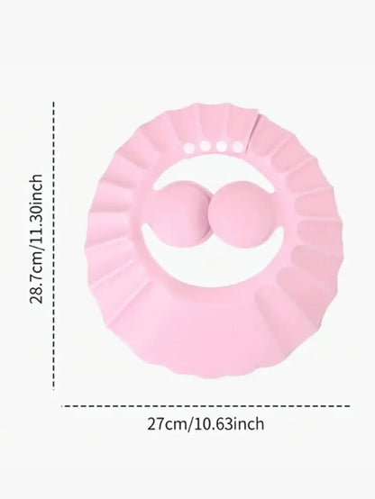 Two baby shampoo caps, one pink, one blue,  to help the baby bathe, bath good helper, two buy together, use one, the other spare