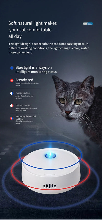 Smart Cat Odor Purifier For Cat Litter Box Deodorizer Pet Toilet Air Purifier Dog Cat Litter Deodorant gatos cats products