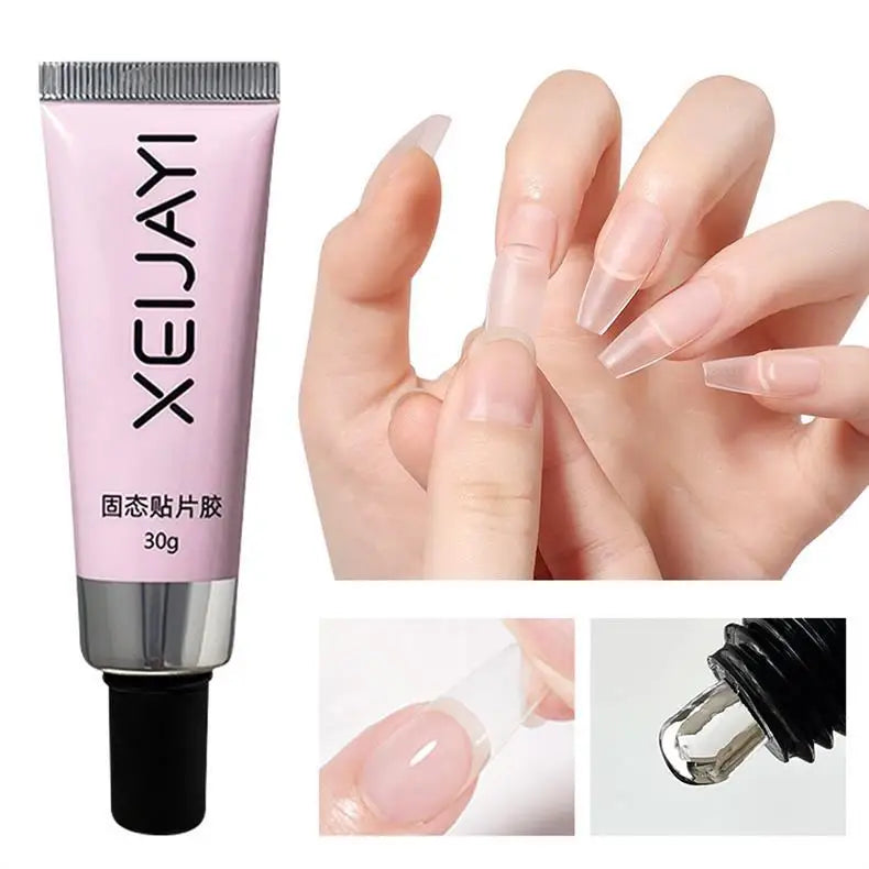 1PCS UV/LED Gel Nail Glue Crystal Clear Strong Adhesive For False Nails Rhinestone & Resin Gem Application Easy Removal