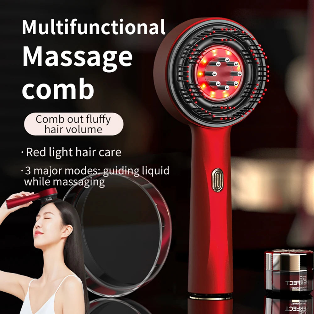 Scalp Massage Comb 630nm Infrared Light Head Massager for Hair Growth Electric Scalp Oil Applicator Anti-Hair Loss Hair Care