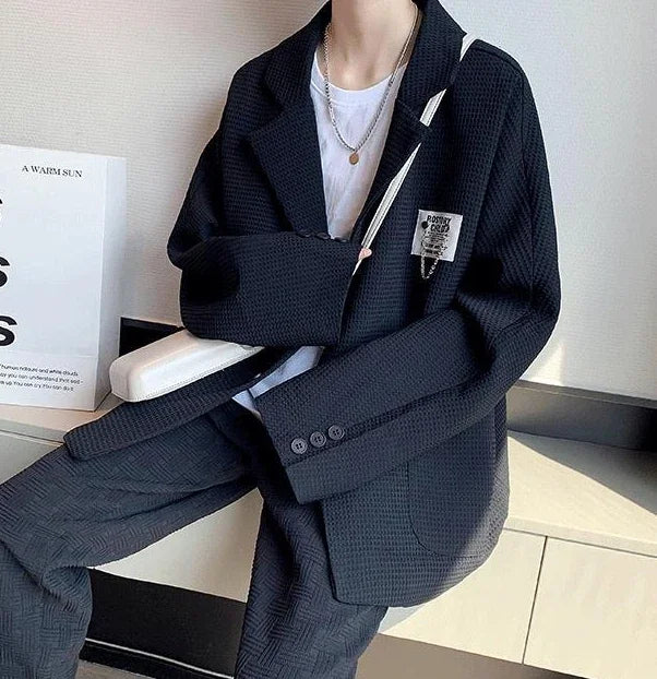 Oversize Short Plus Big Size Man Suits and Blazers Coats Jacket for Men Black Cropped Fashion 2024 Classic High Quality Summer