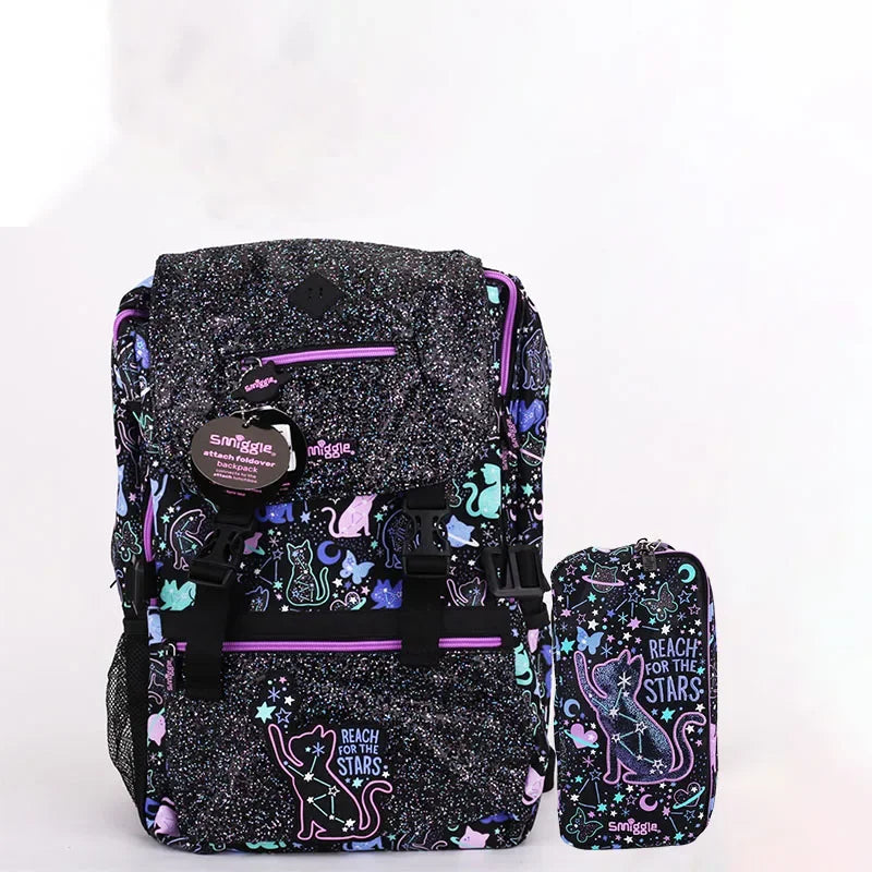 Genuine Australian Smiggle Student Backpack Cute And Fashionable Children Stationery Box Backpack Lunch Bag Kettle Student Gift