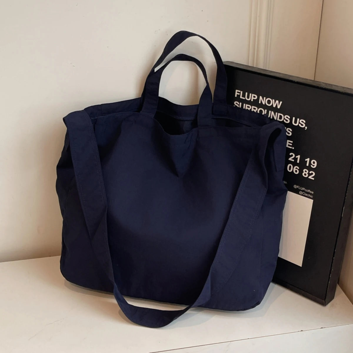 Tote Bag for Women 2025 New Large-Capacity Canvas Shoulder Bag Commuter Computer Bag Large Bag Handbag Korean Style Work Class Travel Play Shopping Shopping