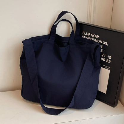 Tote Bag for Women 2025 New Large-Capacity Canvas Shoulder Bag Commuter Computer Bag Large Bag Handbag Korean Style Work Class Travel Play Shopping Shopping