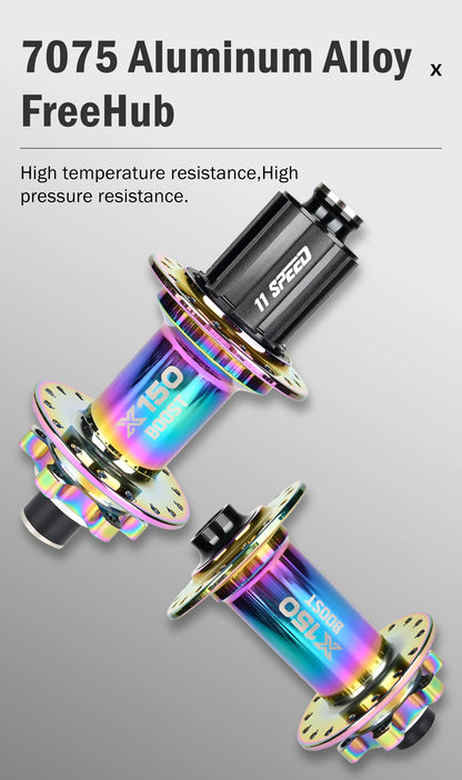 Nanlio Bicycle hubs X150 BOOST 6 Pawls 150T Noise 4 Bearing Hubs 110x15 148x12MM 8 9 10 11 12 Speed MTB Bike Hubs 28/32 Holes