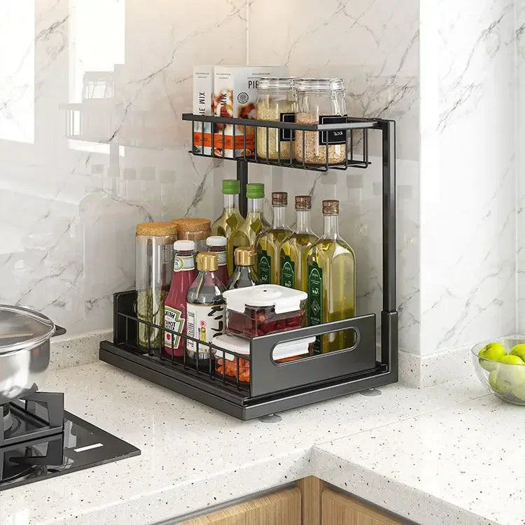 Caddy Garage Bathroom Drawer Organizer Utensils Small Cabinet Basket Stand Kitchen Container Under Sink Organizers And Storage