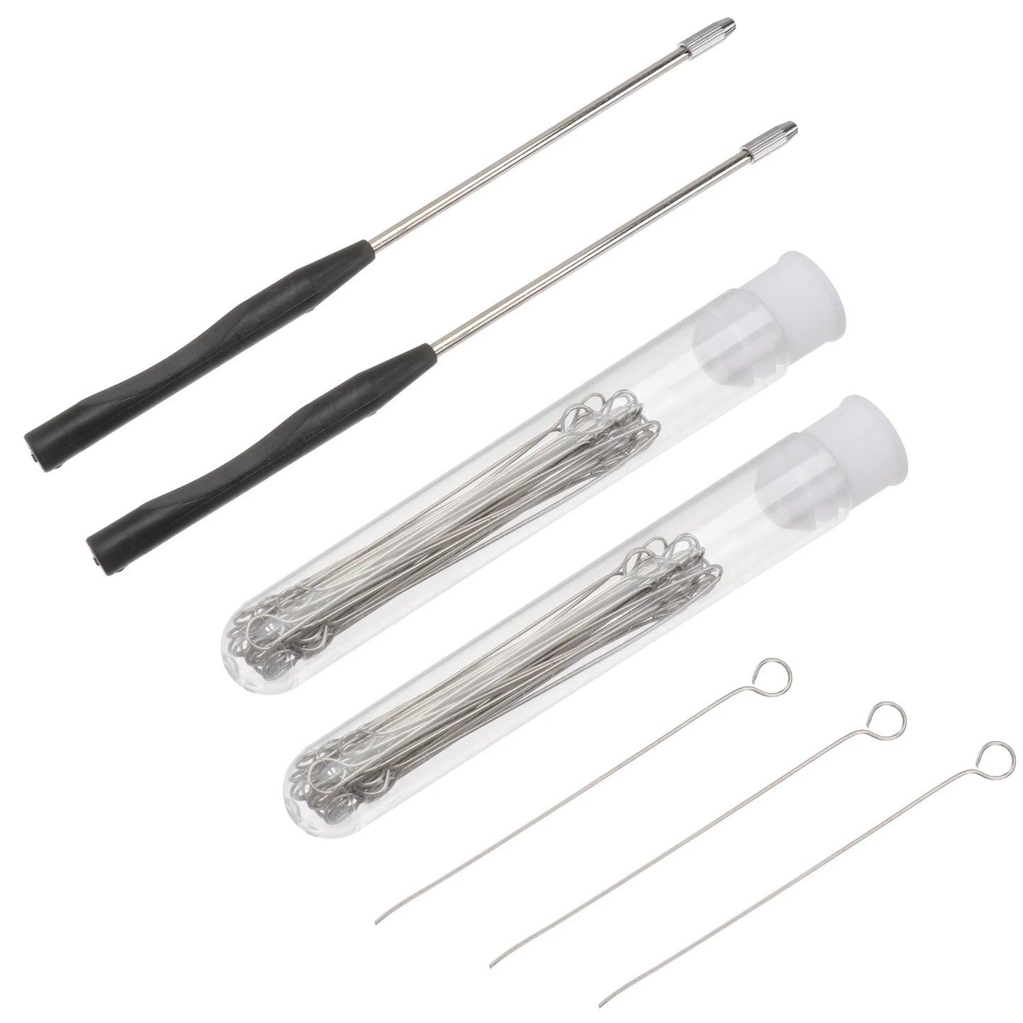 2 Pcs Inoculation Rods 90 Replaceable Inoculating Rings Copper Plated Microbiology Kit Reusable Inoculating Loop Laboratory