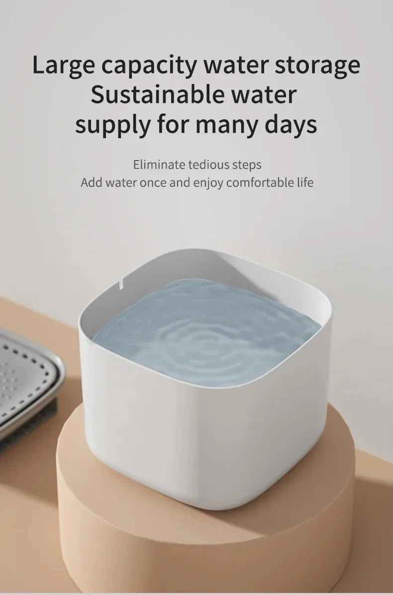 3L Smart Pet Water Fountain Automatic Induction Circulating Filtering Cat Water Drinker USB Electric Mute Cats Water Dispenser