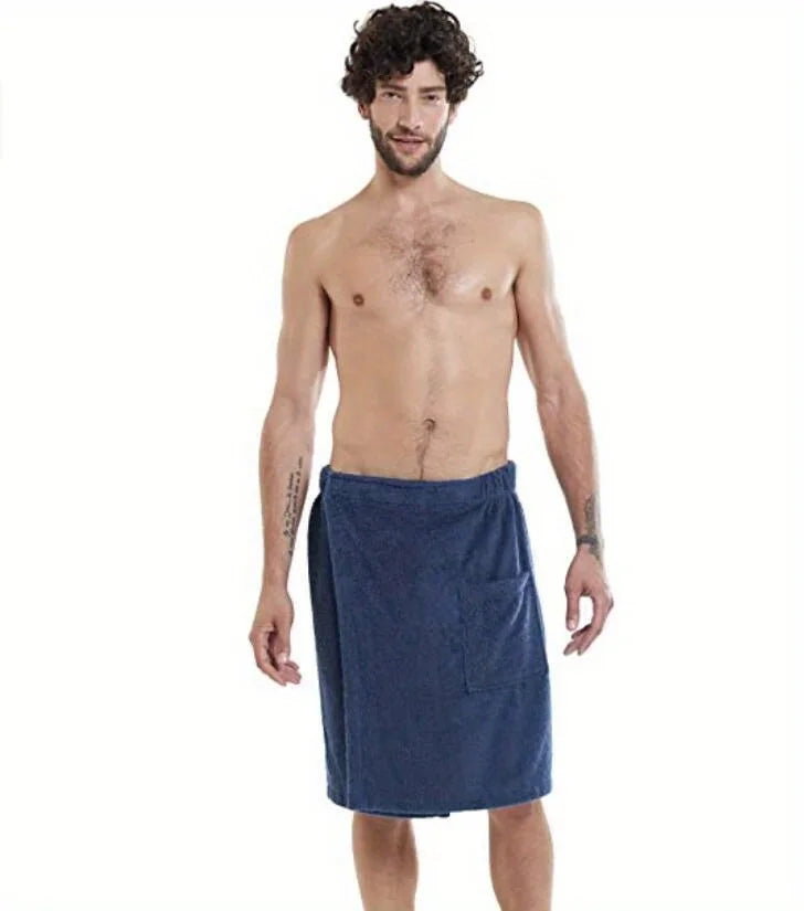 Bath Towels Beach Towels Men's Wearable Bath Towels Bathroom Shower Room Bathrobes with Pockets