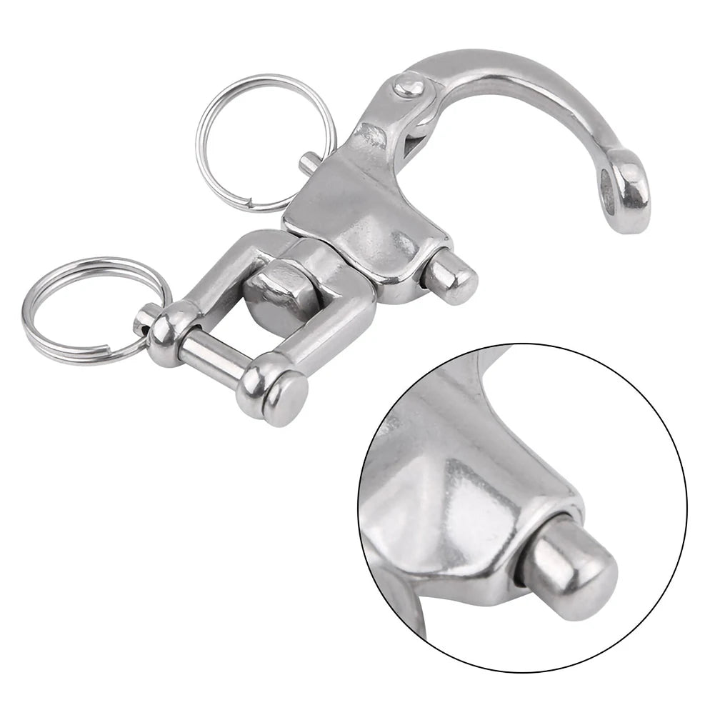 Boat Parts Swivel Shackle Sailboat Sailing Silver Spare Parts Spring Hand Drawn 316 Stainless Steel Accessories