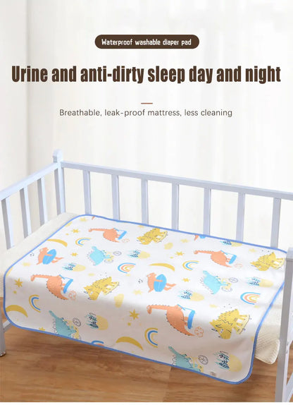 Large Size Baby Waterproof Diaper Changing Mat Reusable Diapers For Newborns Washable Mattress Pad Breathable Baby Diaper Bags