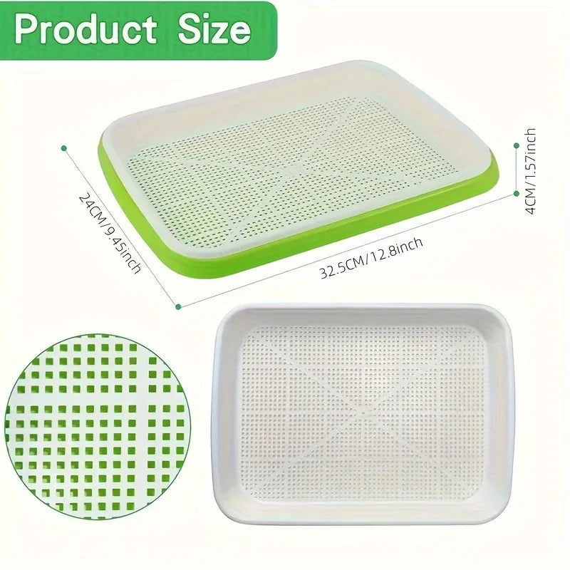 5 growth trays for germinating seeds, hydroponic basket for soilless cultivation, germination tray kit with lid