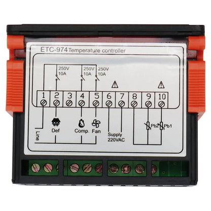 ETC-974 Digital Temperature Controller Microcomputer Thermostats Thermostat Refrigeration Alarm 220V NTC Sensor