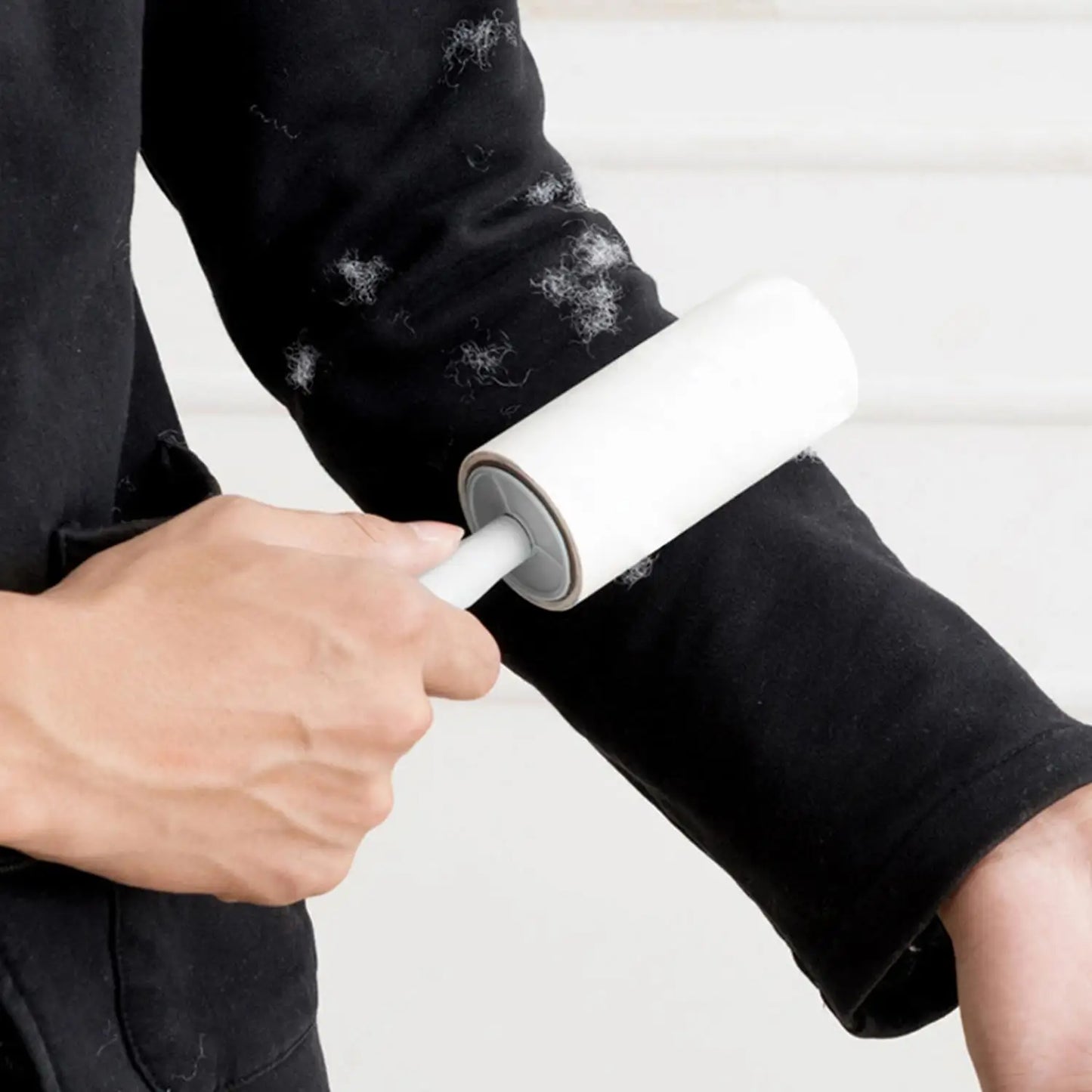 Long Handle Lint Roller Brush Pet Hair Remover Roller Retractable Dust Hair Roller Stick Tearable Clothes Bed Hair Removal Brush