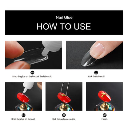 1/3/5/10/15/20pcs Fast-dry Nail Glue Professional Nail Tip Bond Glue 2g/3g/10g for False Nail Tips Long Lasting Glue Nail Tools