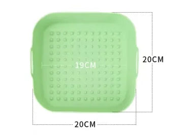 Air Fryer Silicone Pot Thick Reusable Silicone Square Air Fryer Liners Replacement of Parchment Liner Paper Air Fryer Basket