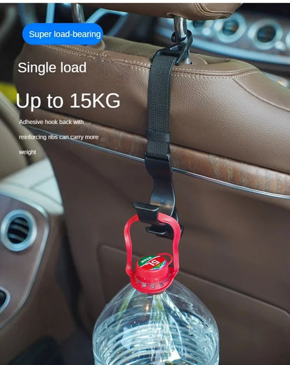 Multi-function 2pcs Rear Seat Headrest Hanging Hook Umbrella Holder Seat Back Storage Hook Auto Interior Tool Car Back Seat Hook