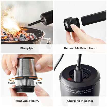 ABIRDAY Cordless Handheld Vacuum Cleaner for Laptop & Car,Portable & Multifunctional,USB Rechargeable,Strong Suction,Brushless