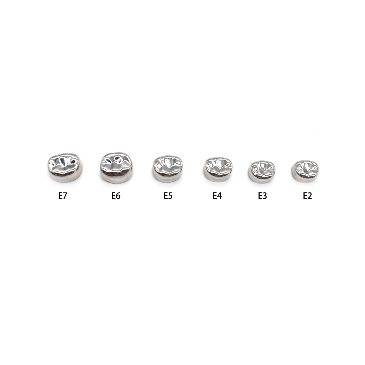 10pcs/lot Dental Primary Molar Crown Teeth 1st 2nd Preformed Stainless Steel Temporary Crowns Kit Adult Kids Dentistry