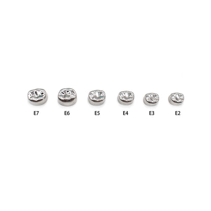 10pcs/lot Dental Primary Molar Crown Teeth 1st 2nd Preformed Stainless Steel Temporary Crowns Kit Adult Kids Dentistry