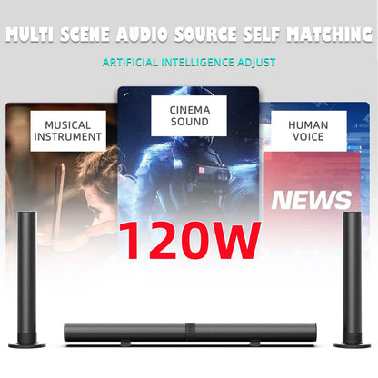 Home Theater Bluetooth Speaker HDMI/AUX/BT/OPT Connection Sound box with 2-in-1 Detachable  Sound System FM Radio TV Sound bar