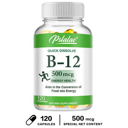 Vitamin B12 Supplement 500 mcg for optimal absorption