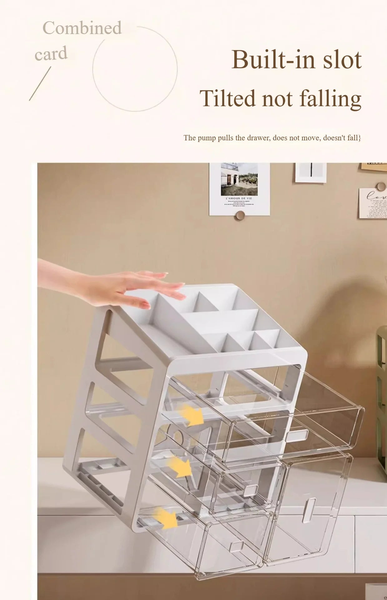 Drawer Desktop Organizer, Organizer Drawers, Desk Stationery Organizer, Multifunctional Dustproof Large Capacity Office Shelf