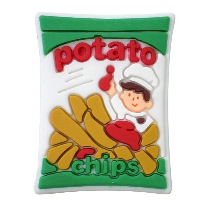 Cute Food Shoe Charms Decoration for Crocs Pin Accessories Charms Bracelet Wristband DIY Shoe Party Gifts