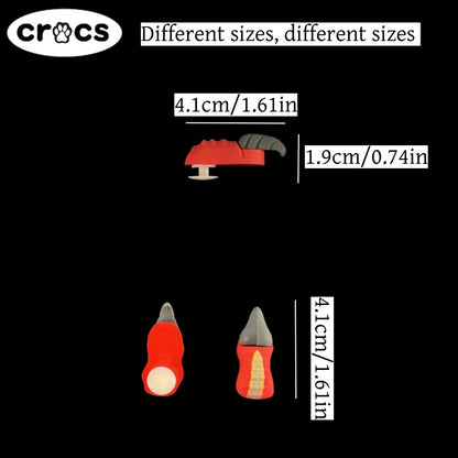 3/6Pcs Dinosaur Claw 3D Stereoscopic Shoe Accessories for crocs