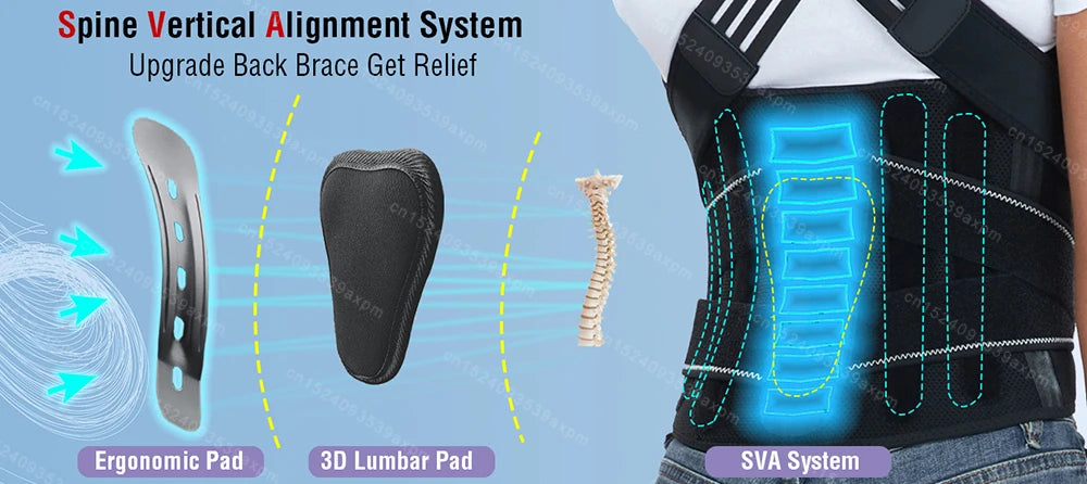 Back Brace Posture Corrector for Women and Men Adjustable Shoulder Straightener Full Back Lumbar Support Belt Lower Pain Relief