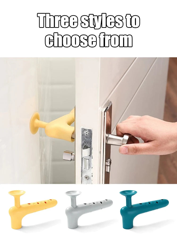 1PC Silicone Anti-Collision Door Handle Protective Cover Security Door Room Door Bathroom Door Pull Gloves Door Suction