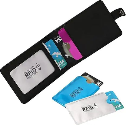16 RFID Blocking Sleeves Set (12 Colorful Credit Card Protector RFID Blocking Sleeve & 4 RFID Passport Holder). Effectively Prot