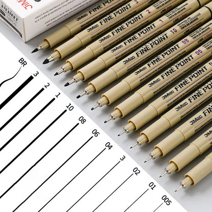 Line Drawing Pen Art Pigment Ink Drawing Waterproof Art Architecture School Supplies Paint Brushes Pinceles Painting Supplies
