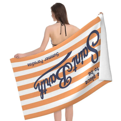 S-Saint B-Barth Beach Towel for Adults – Soft, Absorbent, and Lightweight for Travel
