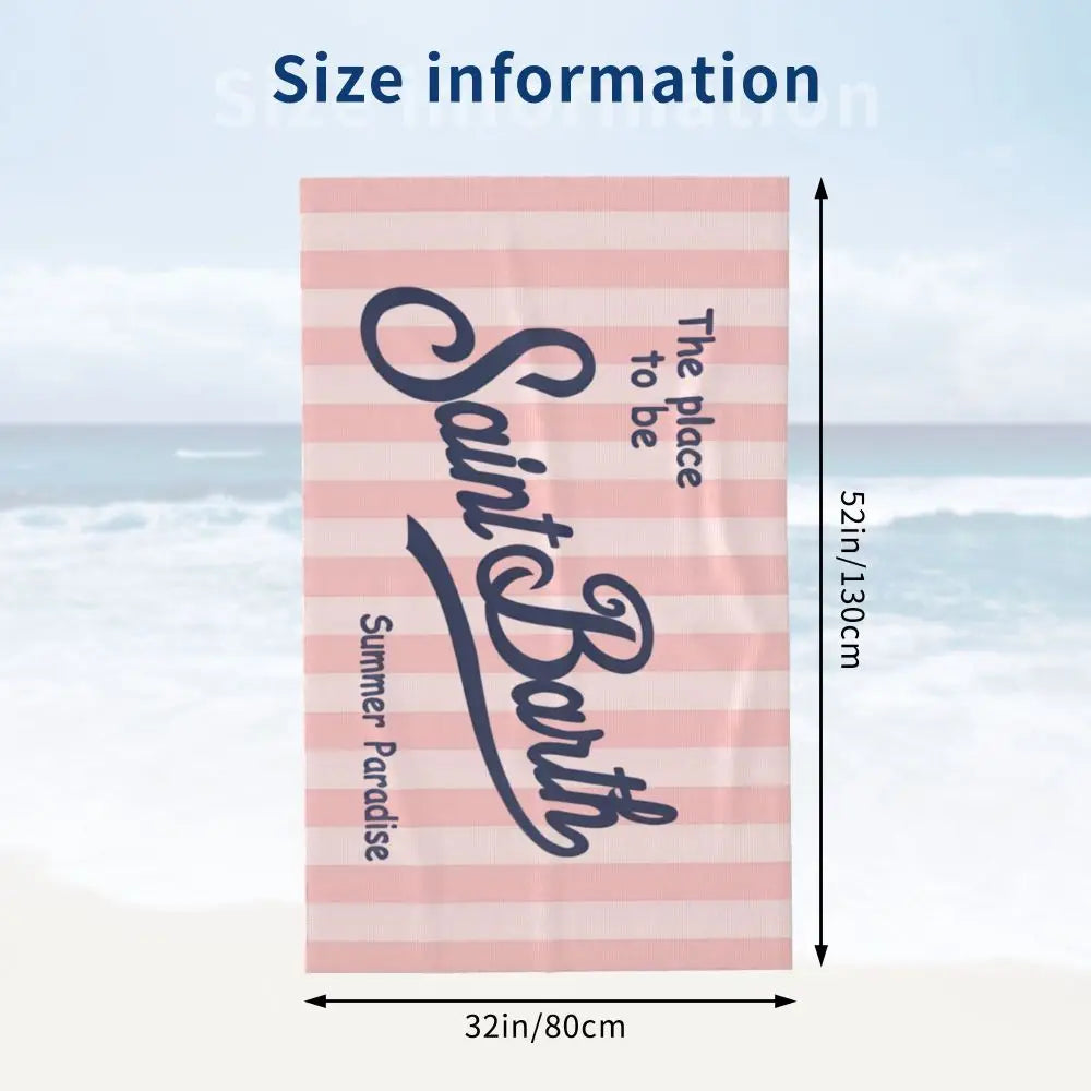 S-Saint B-Barth Beach Towel for Adults – Soft, Absorbent, and Lightweight for Travel