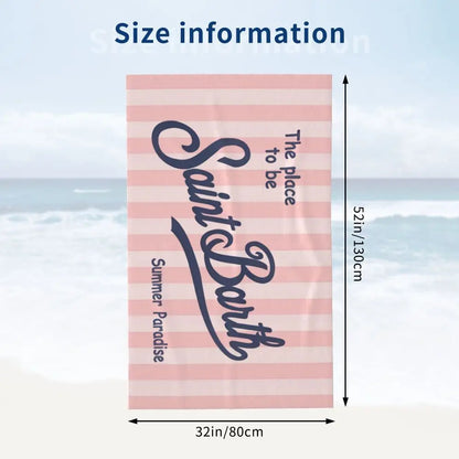 S-Saint B-Barth Beach Towel for Adults – Soft, Absorbent, and Lightweight for Travel