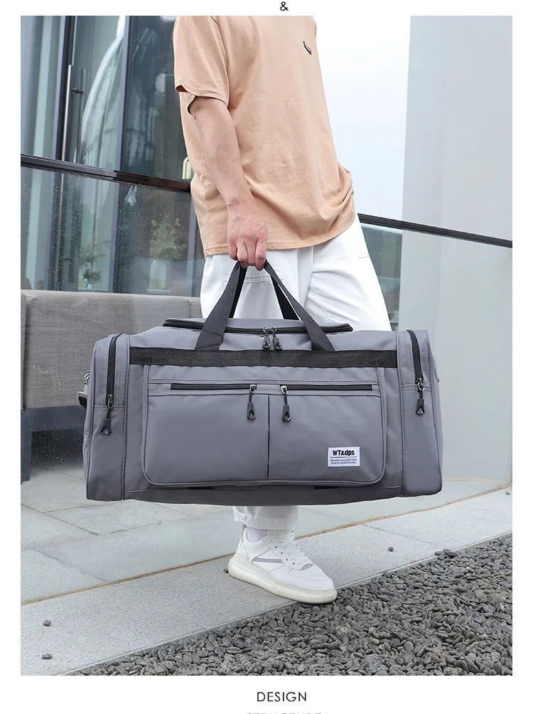70CM 70L Nylon Luggage Travel Gym Outdoor Bag Large Travelling For Women Men Duffle Handbags Shoulder Weekend Sports Bag maletas