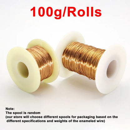 100g/Rolls copper lacquer wire 0.06mm -1.5mm Cable Copper Wire Magnet Wire Enameled Copper Winding Wire Coil Copper Wire
