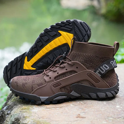 Men's Breathable Shoes Outdoor Non Slip Elastic Band Camping Shoes for Couples Athleisure Men's Shoes