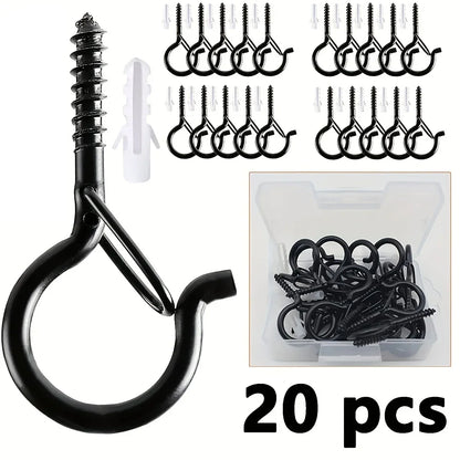 Hook screw, wall expansion screw hook, metal spring buckle hook Q-shaped spring hook screw hook