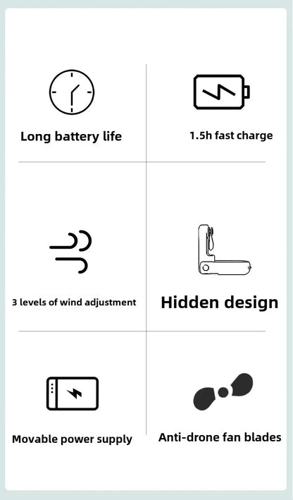 NEW Portable Handheld Fan Mini Handheld Fan with USB Rechargeable and Adjustable Speed Suitable for Indoor and Outdoor Use