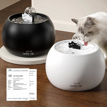 Automatic Pet Water Dispenser Electric Live Water Circulating Filter Ceramic Water Fountain For Cats Water Dispenser Accessories