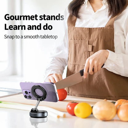 Magnetic Car Mount Strong Magnetic 360° Rotation Foldable Phone Holder For Cell Phone For iPhone 16 15 14 13 12 Live Streaming ﻿