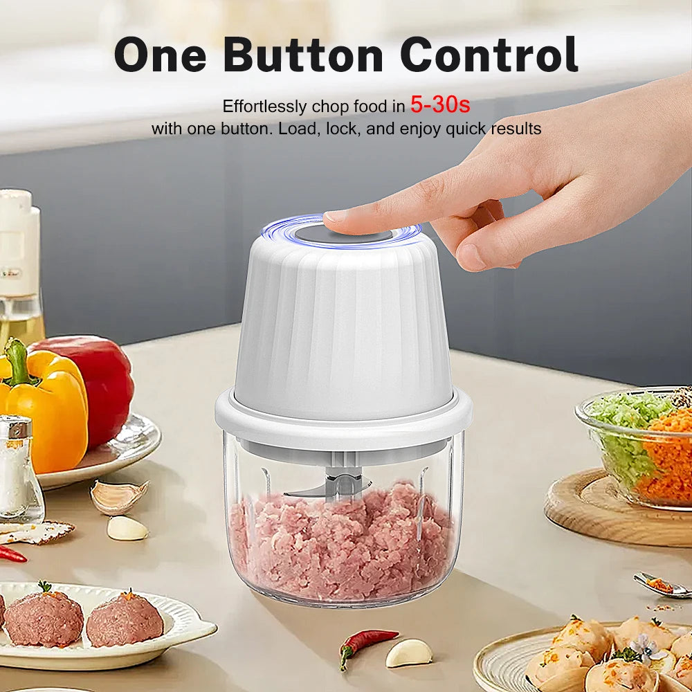 DEEWAZ 250ml/400ml Electric Garlic Masher Mini Chopper Multi Function Meat Grinder Masher Machine Vegetable Chopper Usb Charging