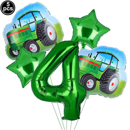 Farm Green Tractor Party Happy Birthday Banners Plates Napkins Tablecloths Farm Themed Birthday Party Supplies Decors