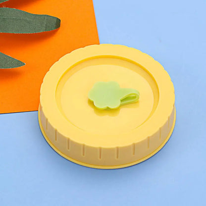 Universal Mason Jar Lids With Straw Hole 70mm Diameter Drinking Storage Cap Wide Mouth Leak Proof Kitchen Supplies