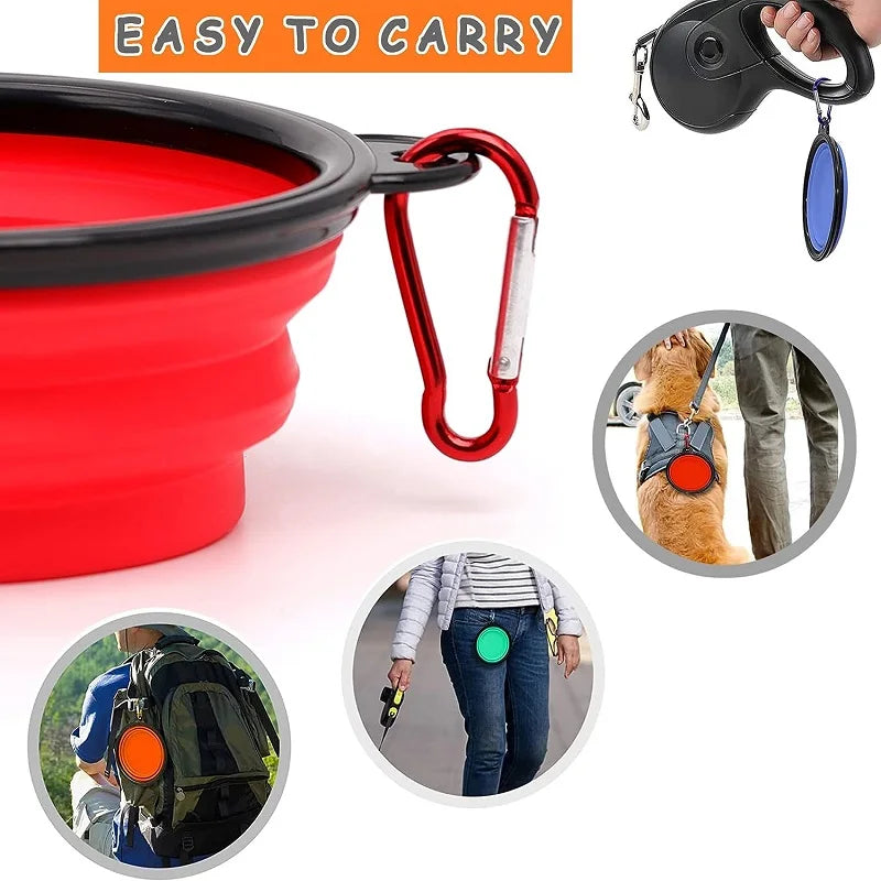 Pet Folding Silicone Bowl Outdoor Pet Travel Dog Water Food Bowl Collapsible Portable Puppy Food Container Feeder Pet Dog Bowl
