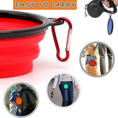 Pet Folding Silicone Bowl Outdoor Pet Travel Dog Water Food Bowl Collapsible Portable Puppy Food Container Feeder Pet Dog Bowl