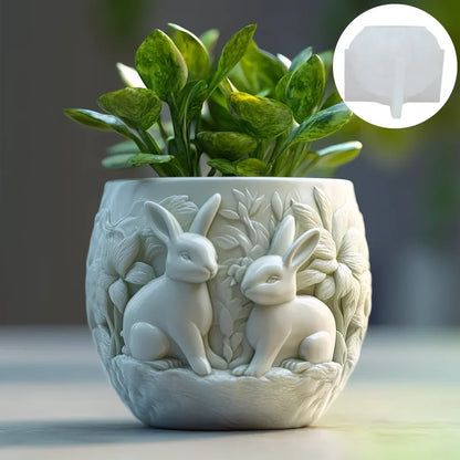 Church relief succulent plant flowerpot resin silicone mold house church storage box mold tower church cross relief gypsum molds